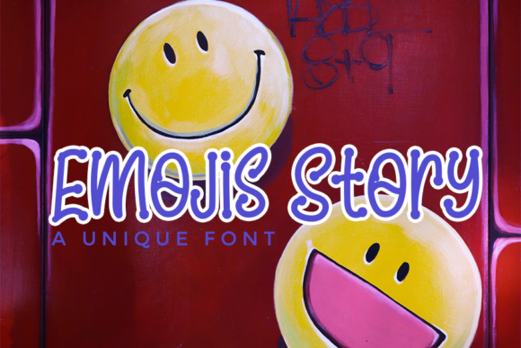 Emojis Story: A Display Font for Bold Visual Narratives