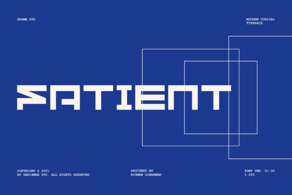 Fatient Display Font for Web Design