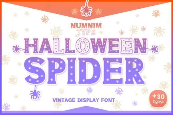Halloween Spider Font for Craft Creations