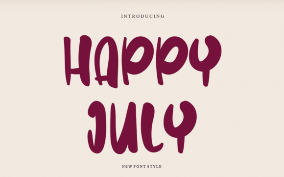 Happy July: A Whimsical Display Font for Web Projects