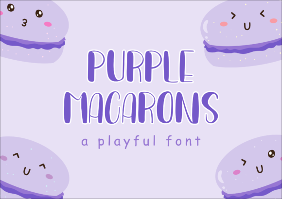 Purple Macaroon Font for Web Design